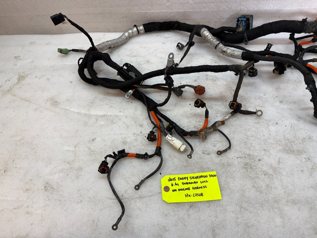 15 GMC SIERRA CHEVROLET SILVERADO 3500HD DURAMAX 6.6 LML ENGINE WIRING HARNESS