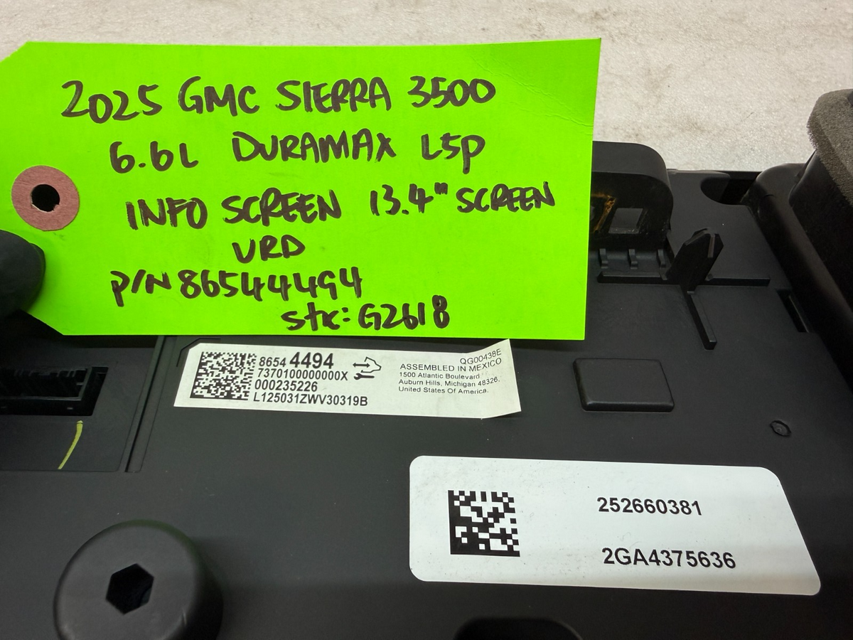 22-26 GMC 1500 2500 3500 SIERRA 13.4" RADIO TOUCHSCREEN DISPLAY VRD 86544494