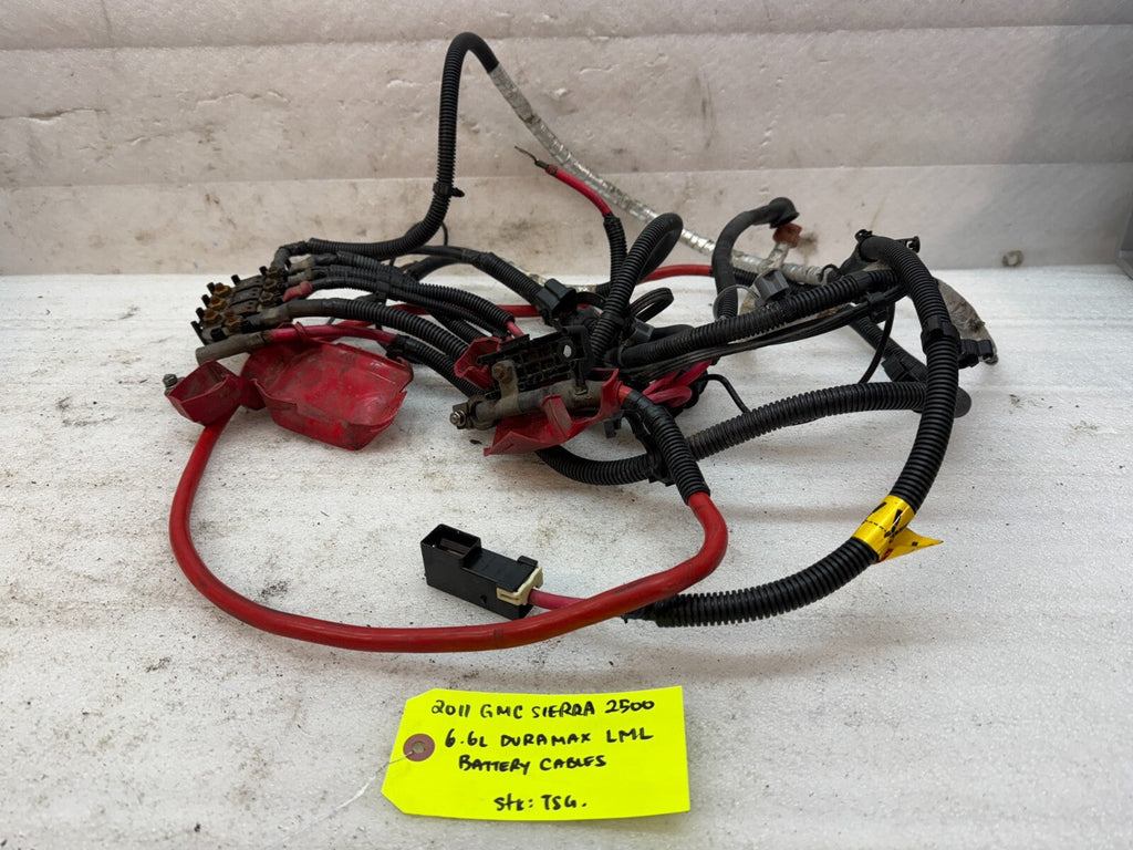 11-14 GMC CHEVROLET SILVERADO 2500HD 3500HD 6.6 LML OEM POSITIVE BATTERY CABLES