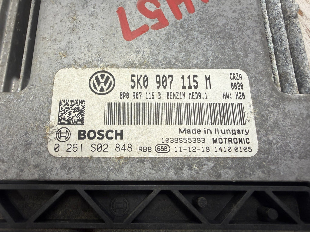 10-14 VOLKSWAGEN GOLF R MK6 2.0 6SP MATCHING KEY SET DME ECU IMMOBILIZER BCM