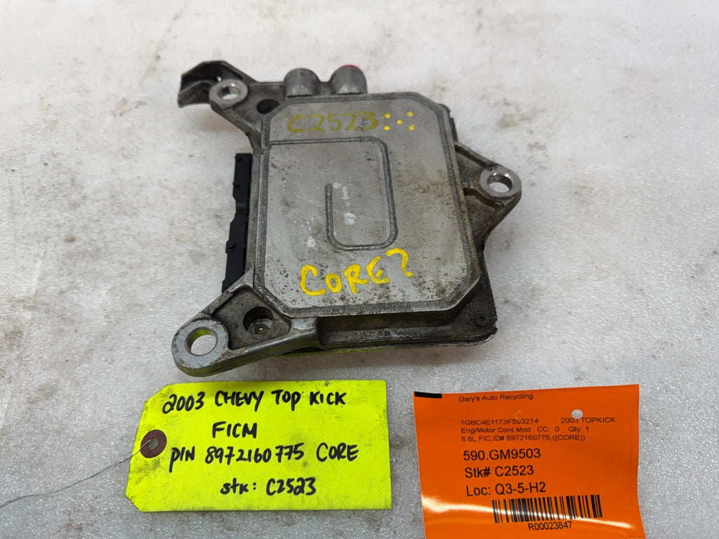 03 Chevrolet GMC LB7 6.6 DURAMAX FICM FUEL INJECTION CONTROL MODULE 8972160775