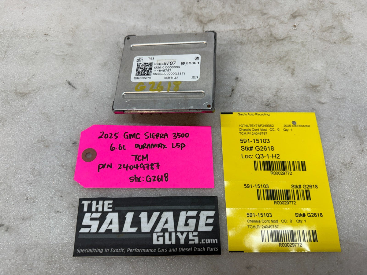 24 25 Chevrolet GMC 3500hd SIERRA ALLISON TRANSMISSION COMPUTER TCM TCU 24049787