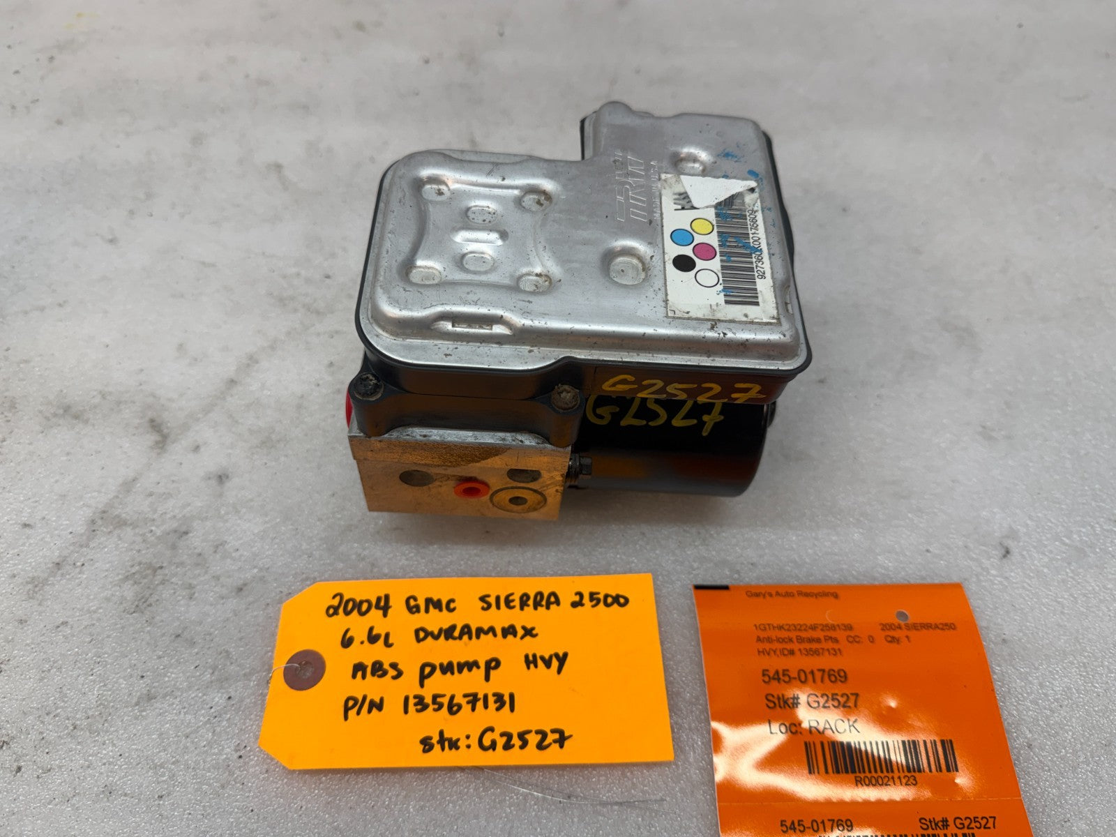 03-07 Chevrolet GMC SILVERADO 2500 6.6 ABS ANTI LOCK BRAKE PUMP MODULE 13567131