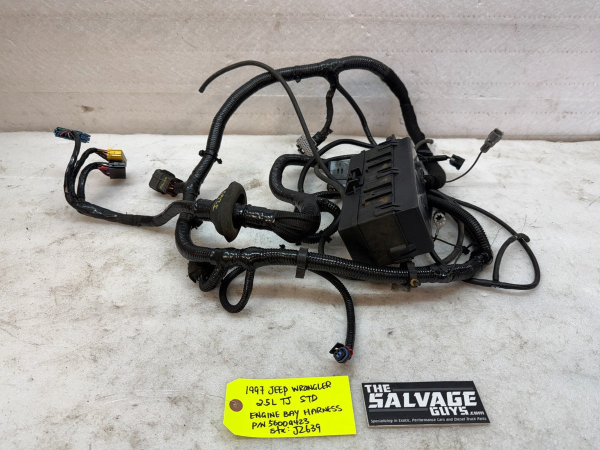 1997 JEEP WRANGLER TJ 2.5 MANUAL TRANS ENGINE FUSE BOX HARNESS LOOM 56009423