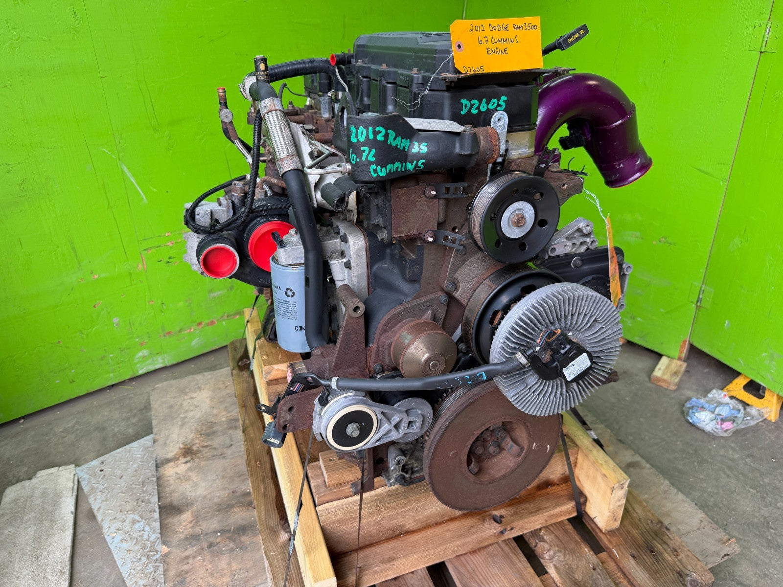 2012 DODGE RAM 2500 3500 6.7 CUMMINS TURBO DIESEL ENGINE MOTOR 10 11 12