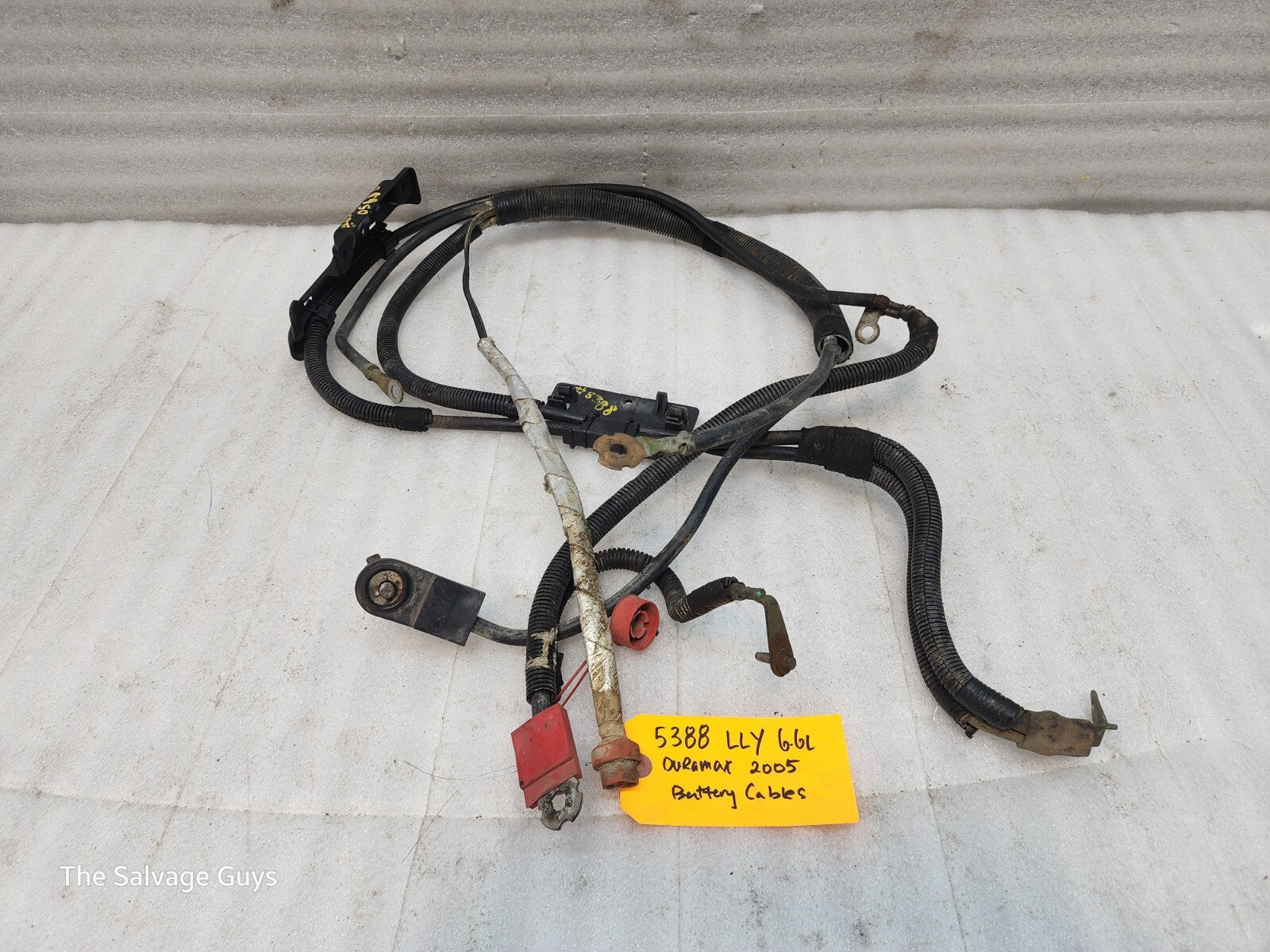 04 05 GMC CHEVROLET SILVERADO 2500HD 3500HD 6.6 LLY OEM BATTERY CABLES