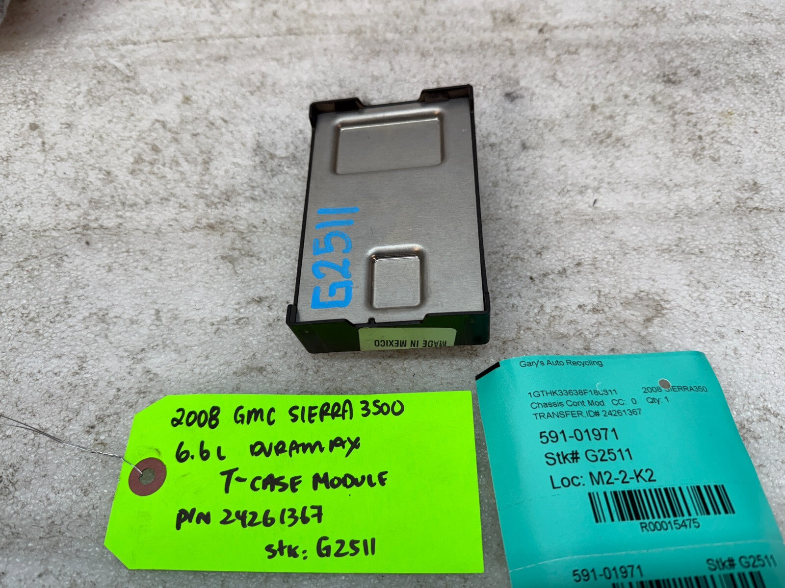 07-14 GMC SIERRA 2500HD 3500 TRANSFER CASE CONTROL MODULE TCCM 24261367
