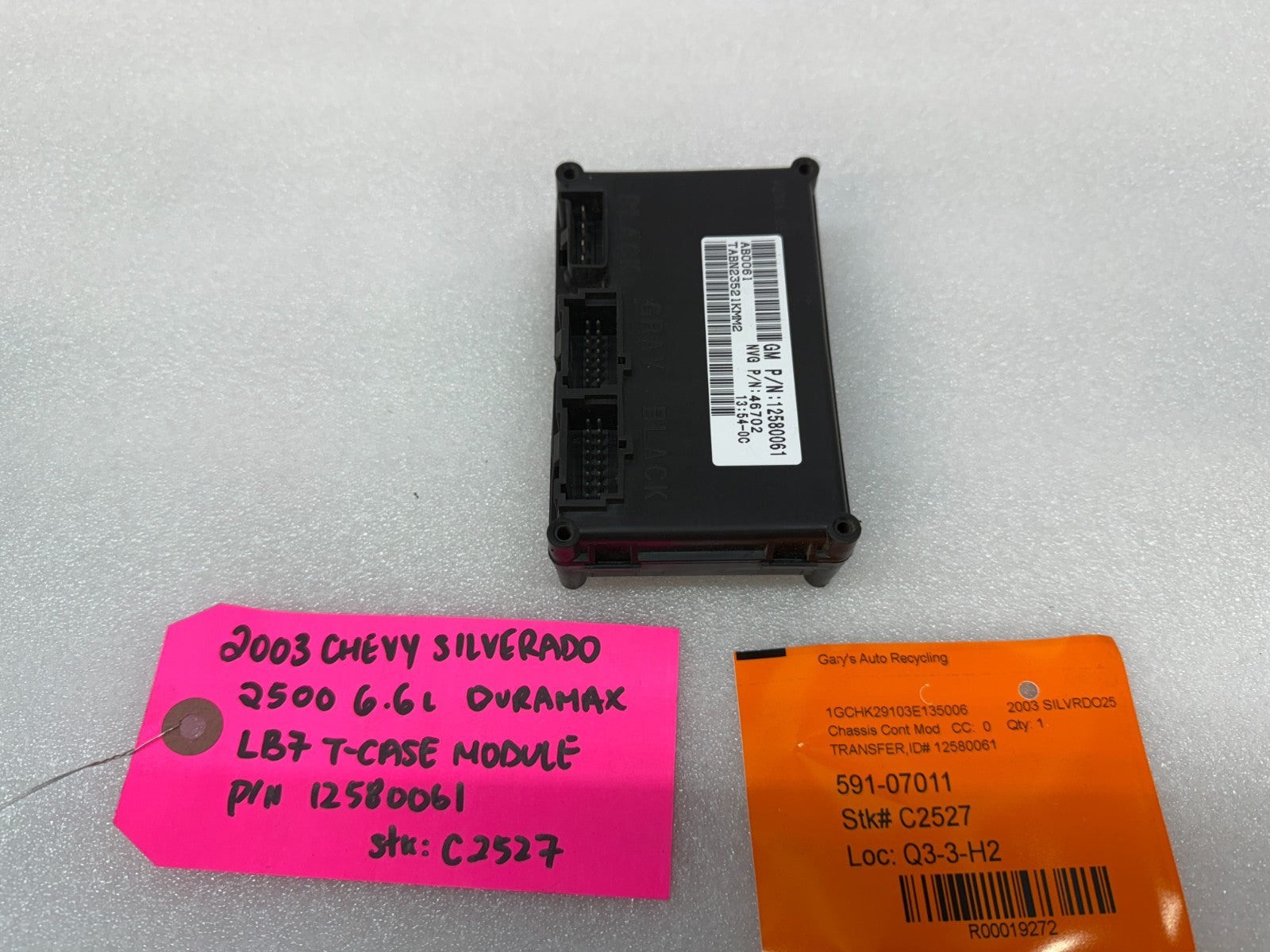 03-06 GMC SIERRA SILVERADO 2500 3500 TRANSFER CASE CONTROL MODULE 12580061