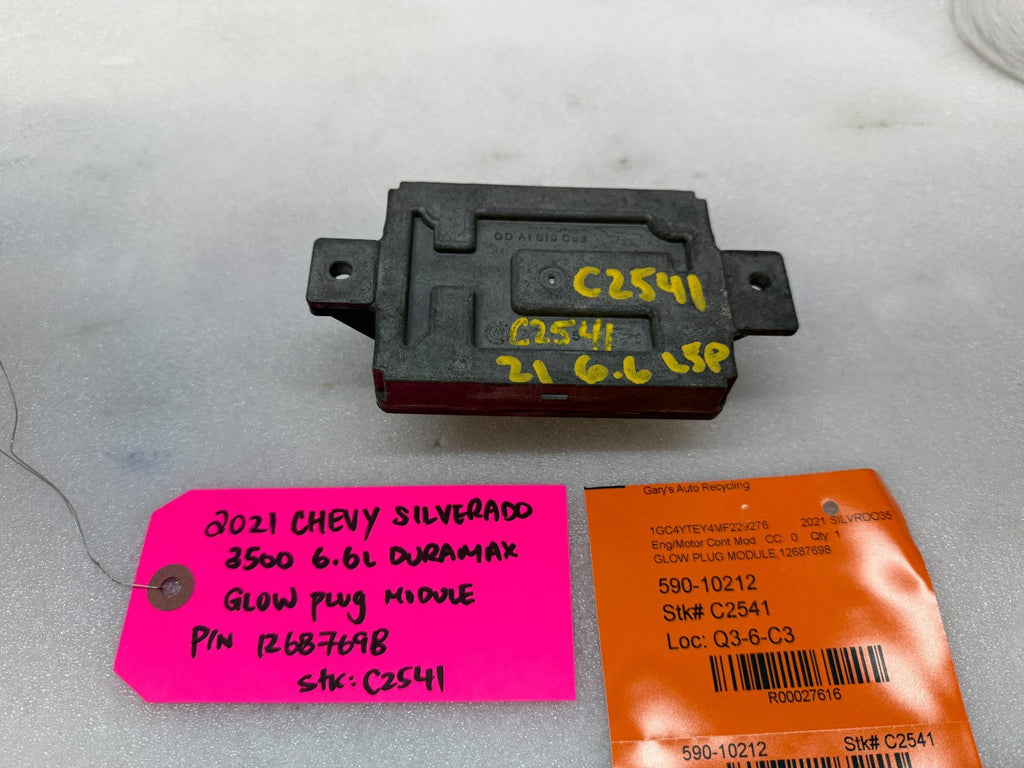 21 CHEVROLET GMC SIERRA SILVERADO 6.6 2500 GPM GLOW PLUG CONTROL MODULE 12687698