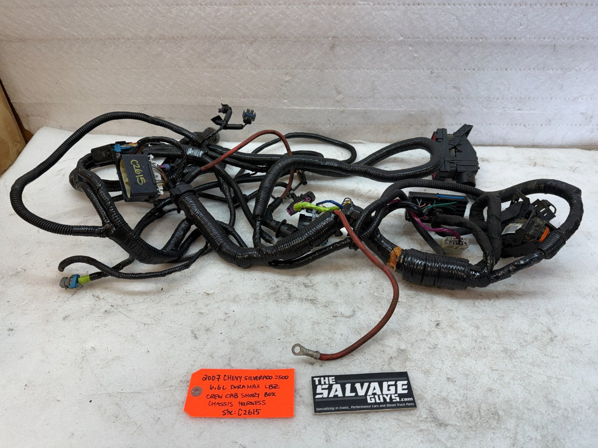 06 07 Chevrolet GMC 2500HD 3500 4wd CREW CAB SHORT BOX CHASSIS WIRING HARNESS