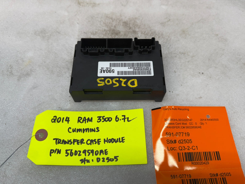 13 DODGE RAM 2500 3500 6.7 OEM TRANSFER CASE CONTROL MODULE 56029590AD