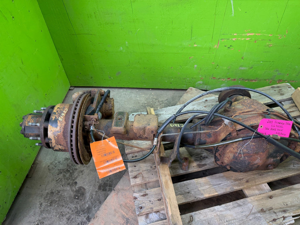 01-07 GMC SIERRA SILVERADO 3500HD DRW REAR DIFFERENTIAL AXLE GT4 G80 3.73