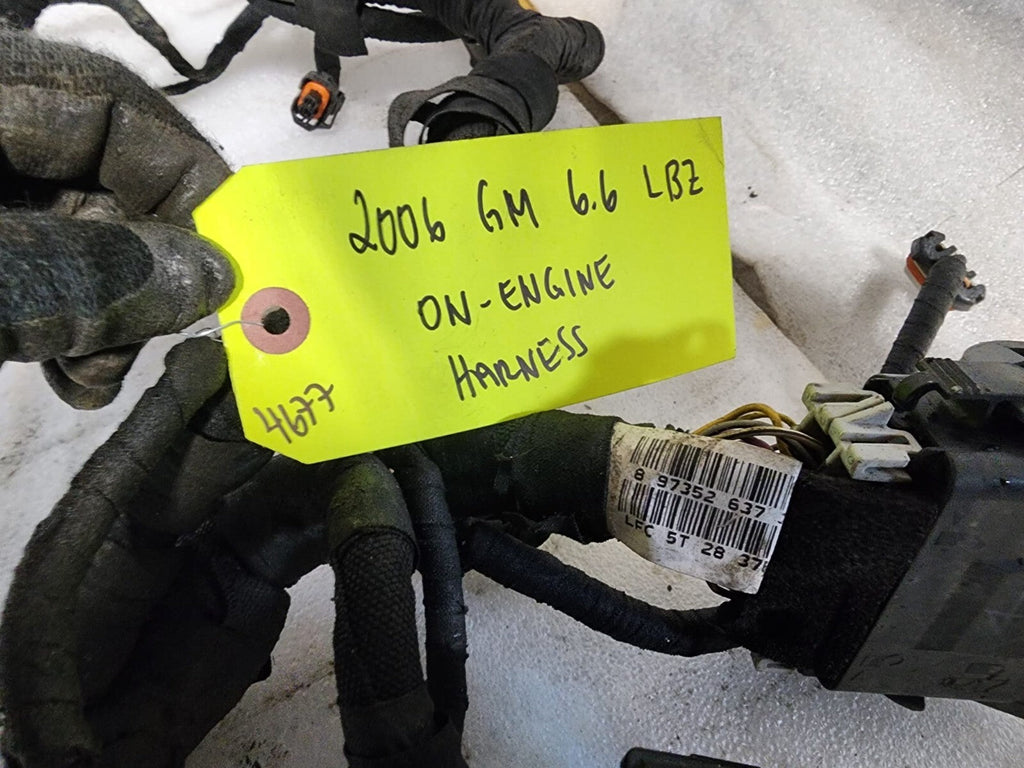 06 07 GMC CHEVROLET 2500HD DURAMAX 6.6 LBZ ENGINE MOTOR WIRING HARNESS LOOM