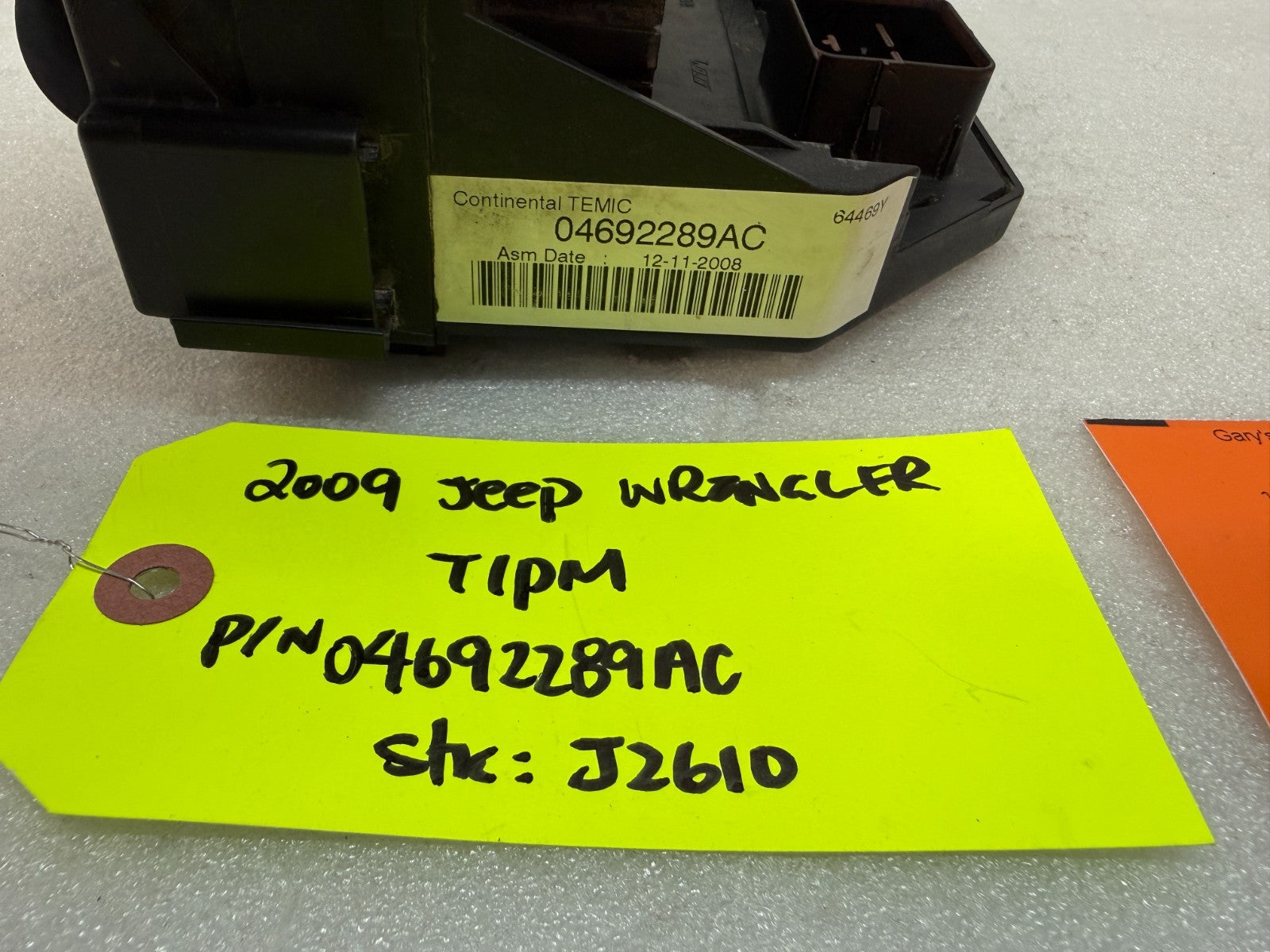 09 JEEP WRANGLER JK TIPM INTEGRATED MODULE FUSE BOX P04692289AC