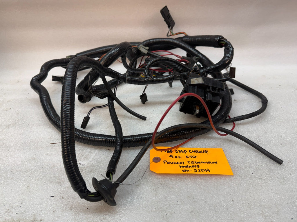 87-90 JEEP CHEROKEE XJ 4.0  UNDERHOOD 5 SP TRANSMISSION BODY WIRING HARNESS LOOM