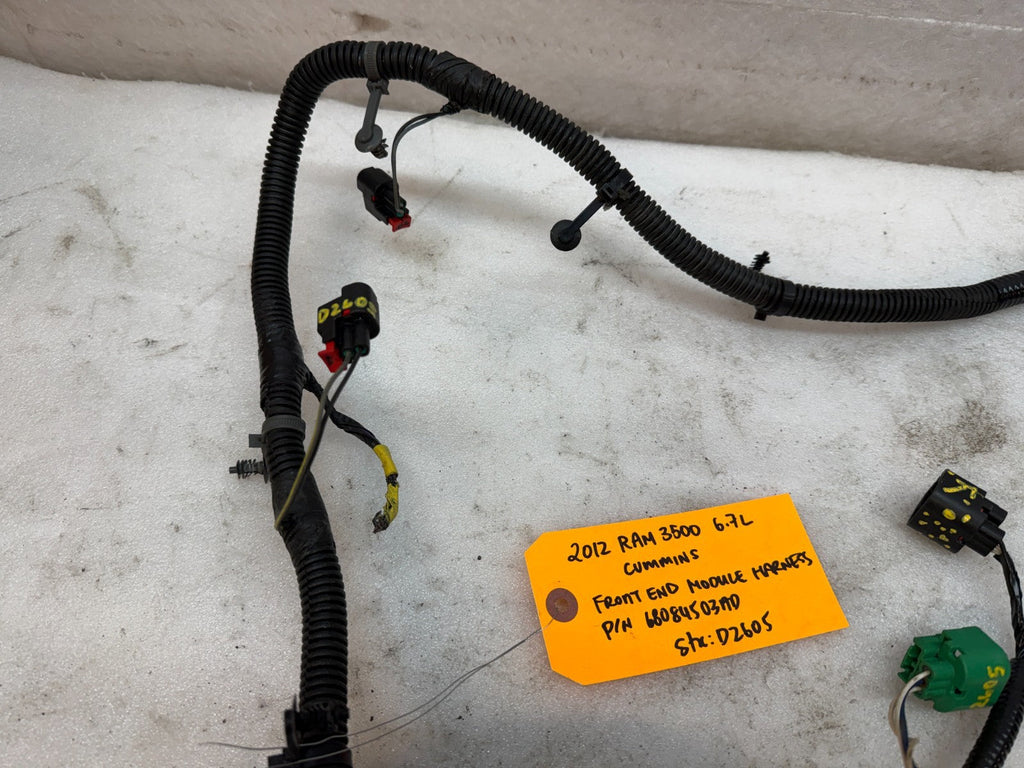 12 RAM 2500 3500 6.7 FRONT END MODULE WIRING HARNESS 4x4 AUTO P68084503AD