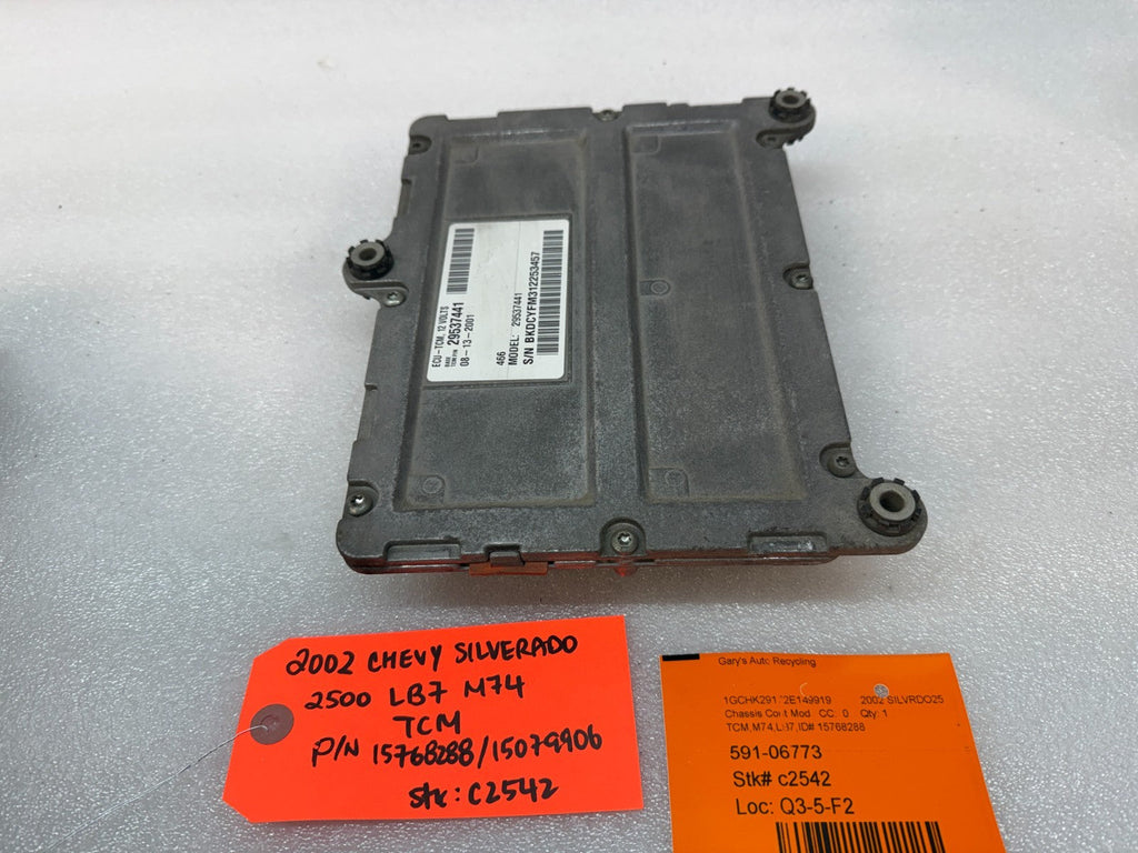 02 Chevrolet GMC SILVERADO 6.6 TCM TCU TRANSMISSION COMPUTER ALLISON 15768288