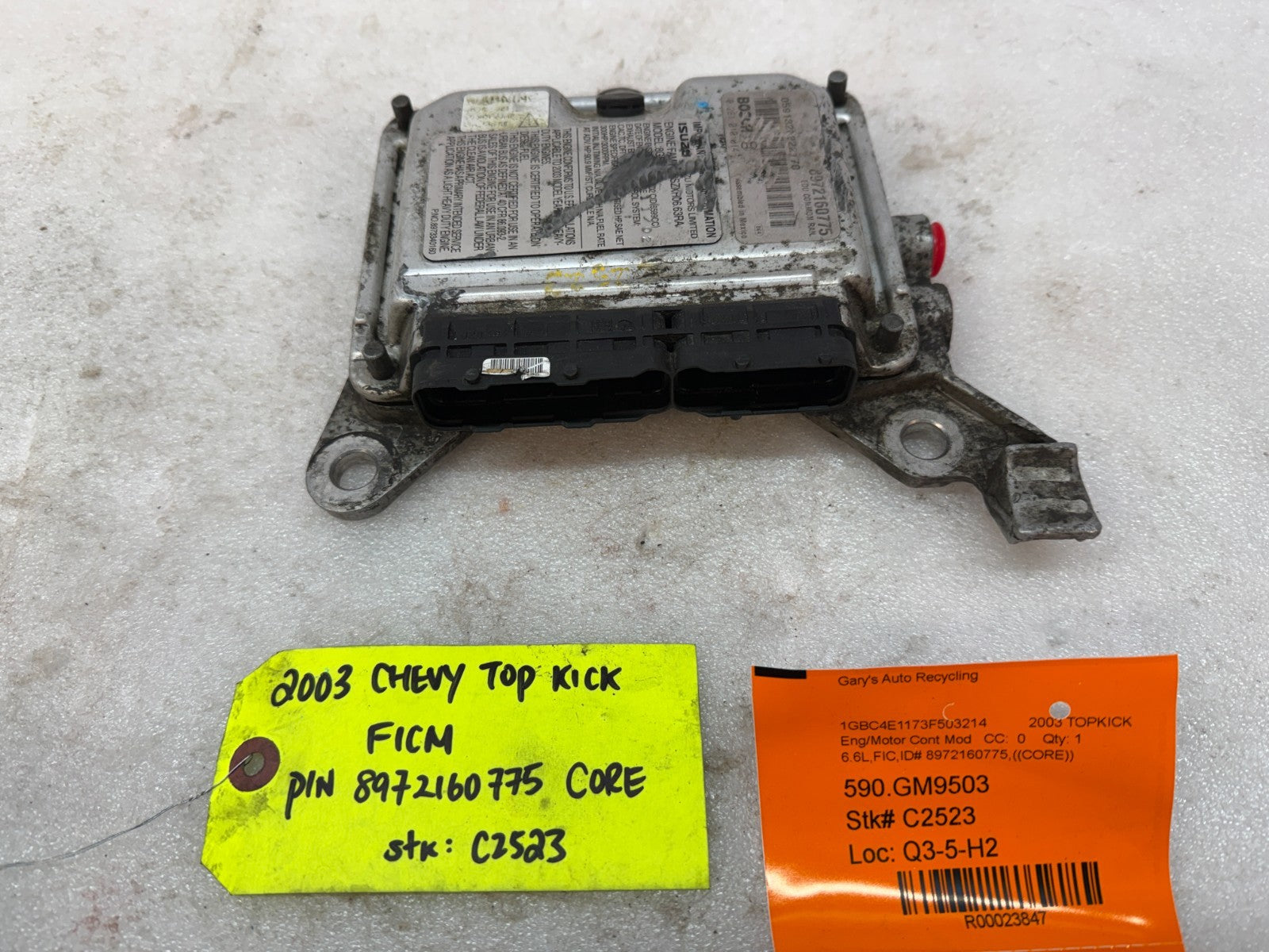 03 Chevrolet GMC LB7 6.6 DURAMAX FICM FUEL INJECTION CONTROL MODULE 8972160775
