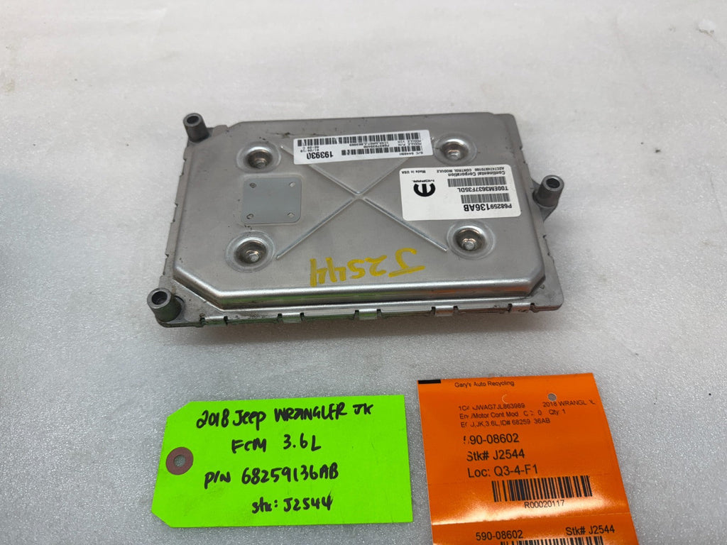 16 17 18 JEEP WRANGLER JK 3.6 AUTO TRANS ENGINE COMPUTER ECM ECU P68259136AB