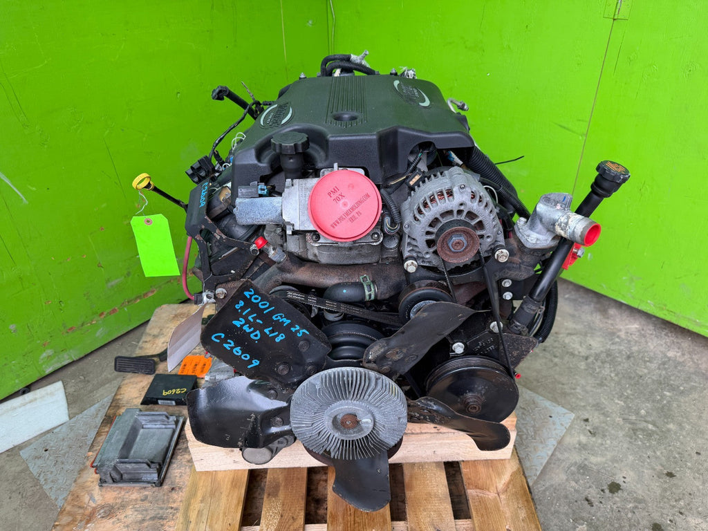 01-03 CHEVROLET GMC 8.1 VORTEC ALLISON 2WD ENGINE TRANSMISSION COMPLETE SWAP