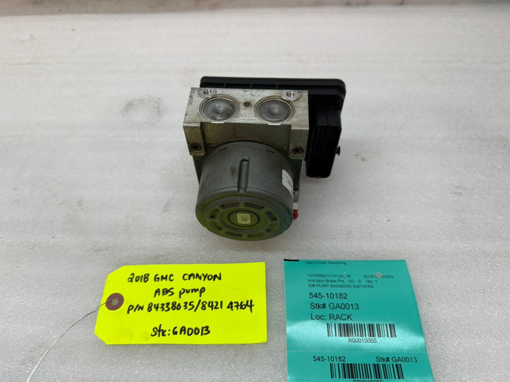 18 GMC CANYON COLORADO OEM ABS ANTI LOCK BRAKE PUMP MODULE 84338035 17-22