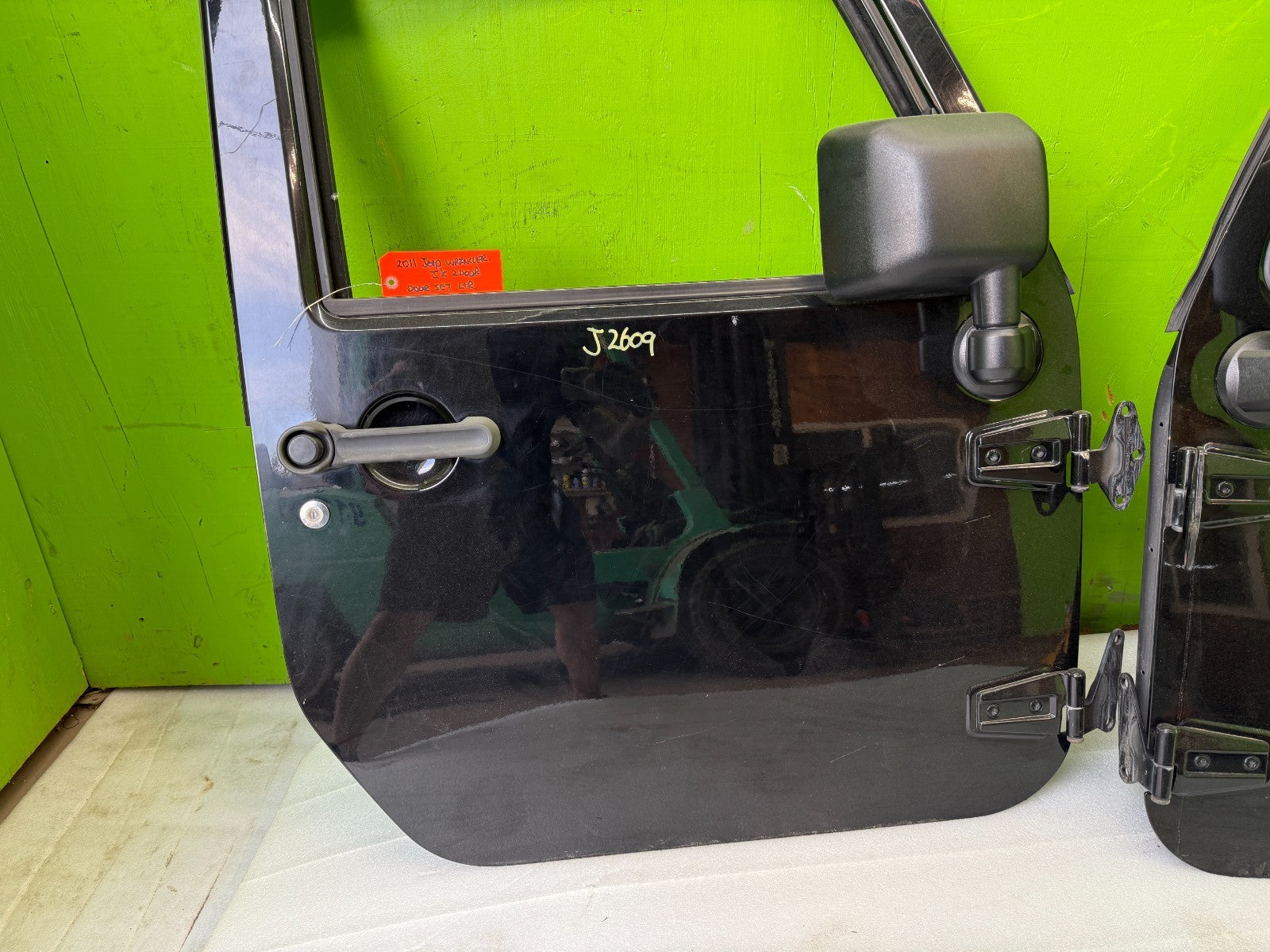 07-18 JEEP WRANGLER JK OEM FULL HARD DOORS BLACK WITH DOOR PANELS MIRROR PX8