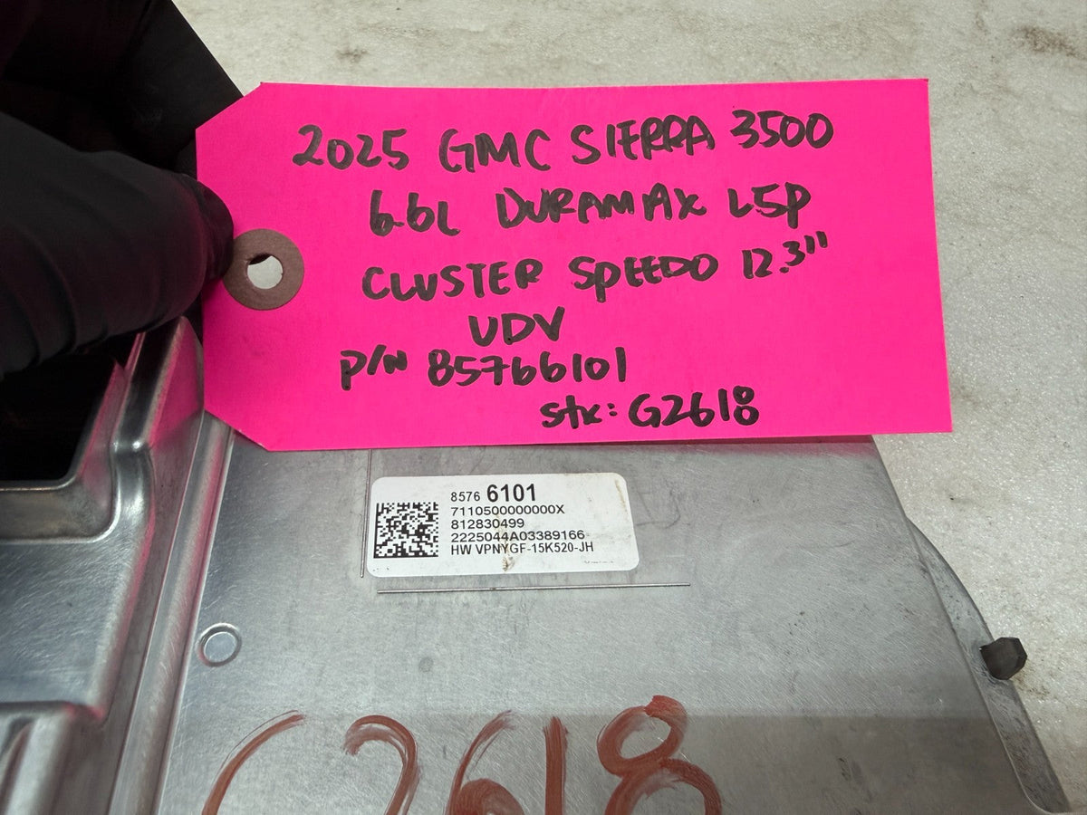 22-26 GMC 2500 3500 SIERRA 6.6 DIGITAL DASH GAUGE CLUSTER 12.3" UDV 85766101