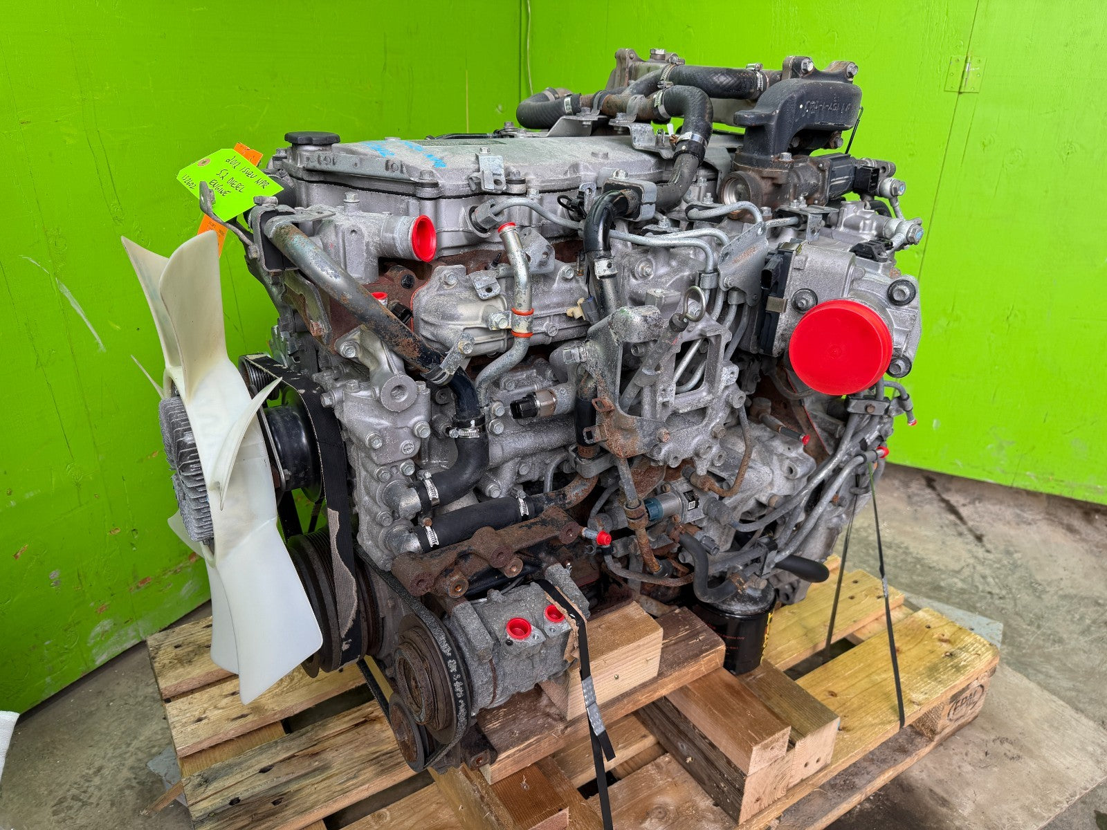 12 ISUZU NRR NPR NQR 5.2 COMPLETE ENGINE MOTOR ASSEMBLY 4HK1TC 130k!!