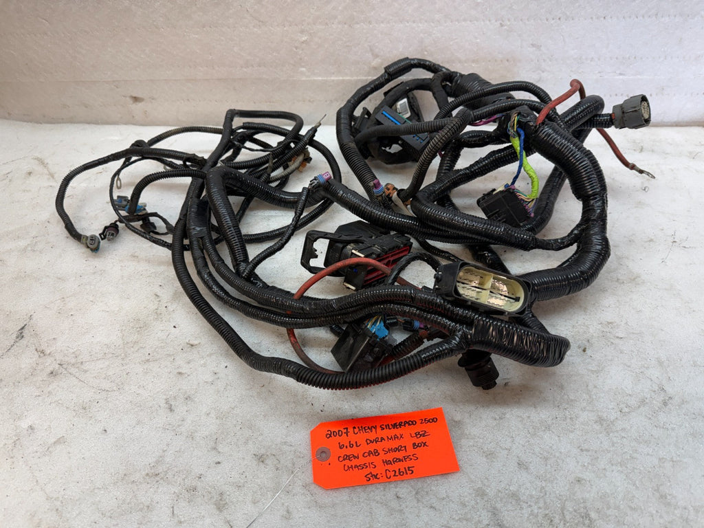 06 07 Chevrolet GMC 2500HD 3500 4wd CREW CAB SHORT BOX CHASSIS WIRING HARNESS