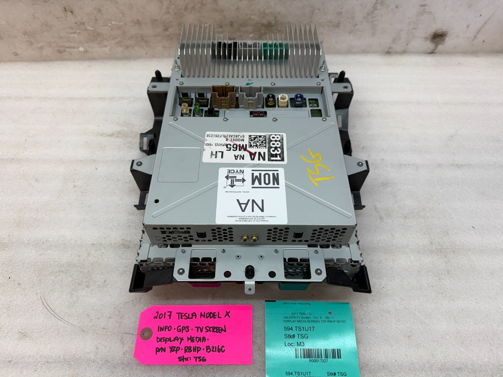 16-20 TESLA MODEL X S GPS NAVIGATION MEDIA TOUCH SCREEN MCU 1450737-00-B