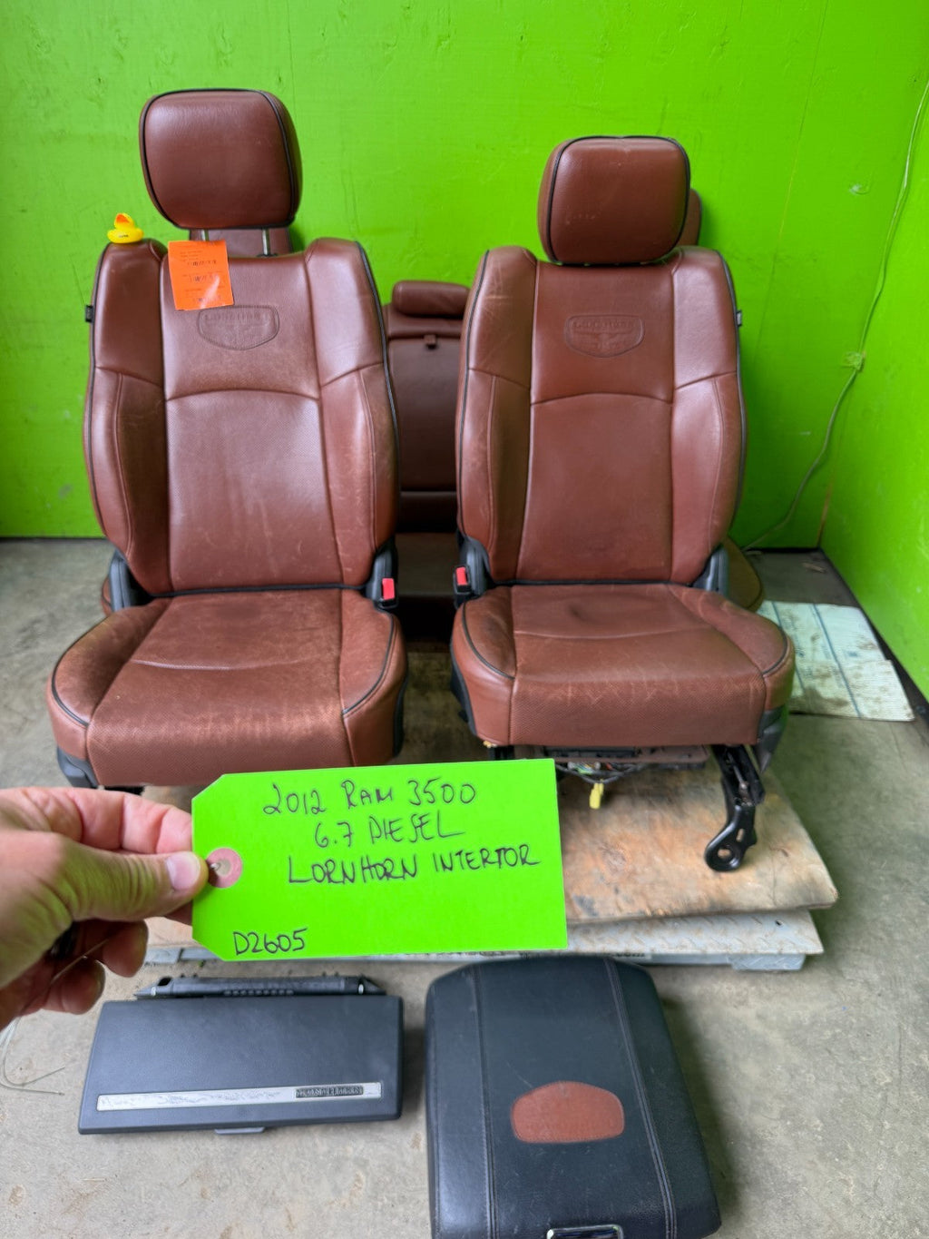 10 11 12 DODGE RAM 2500 3500 LONGHORN FRONT REAR SEATS CONSOLE LID