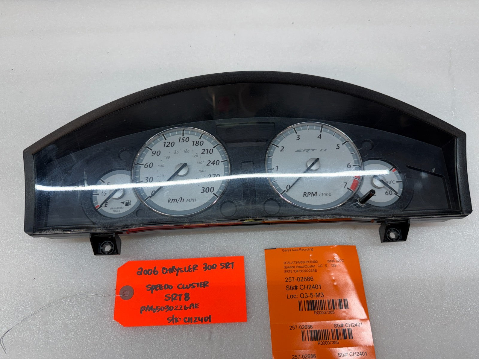 05 06 07 08 CHRYSLER 300 SRT-8 SRT 6.1 OEM METRIC GAUGE CLUSTER P05030226AE