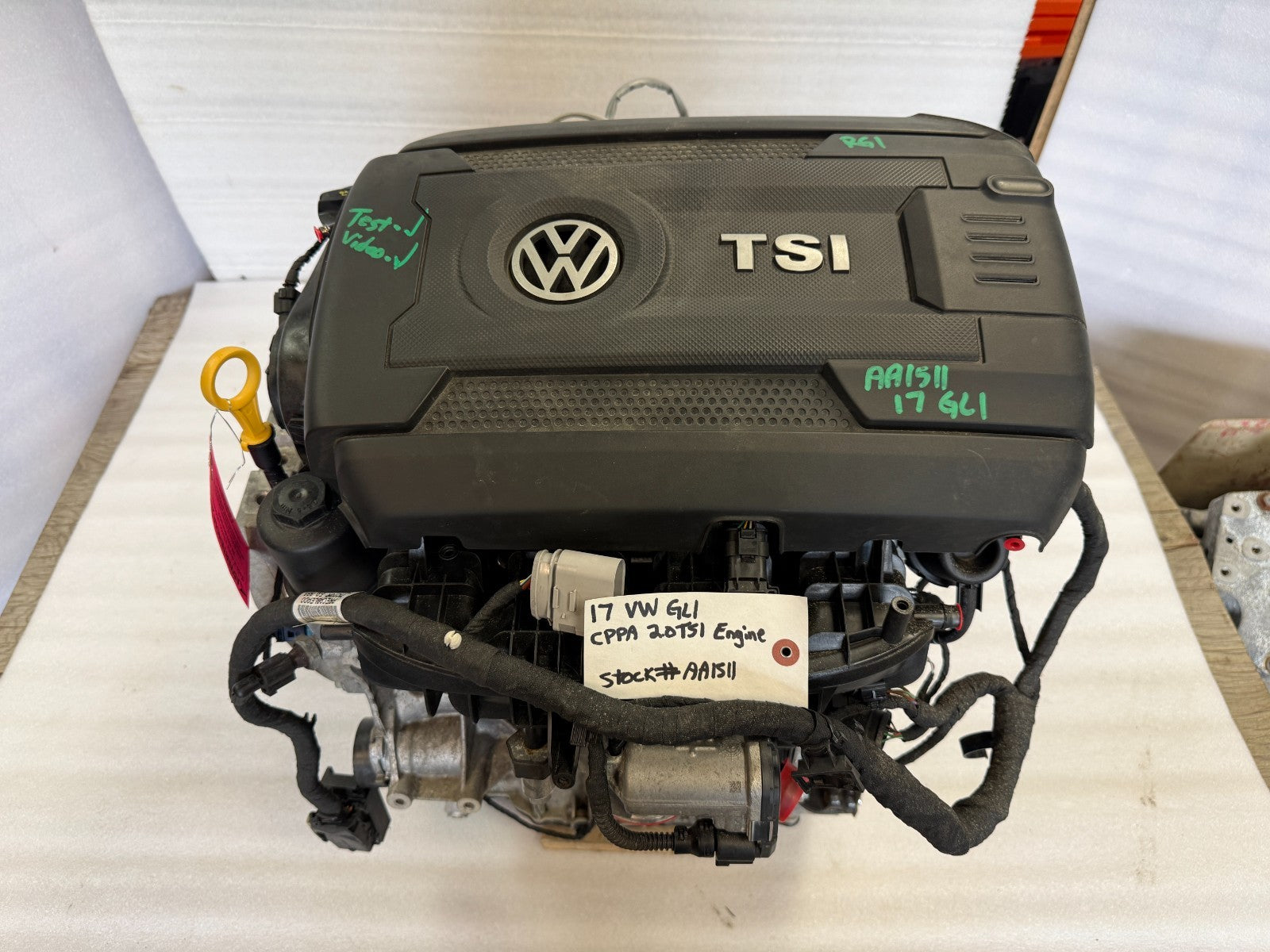 17 VOLKSWAGEN JETTA GLI MK6.5 OEM 2.0 TSI CPPA ENGINE MOTOR COMPLETE 15-18 45k