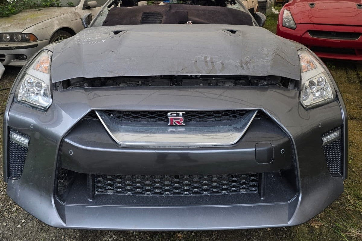 17 NISSAN GTR R35 OEM VR38 COMPLETE FRONT NOSE BUMPER LIGHTS RAILS HOOD 15-20