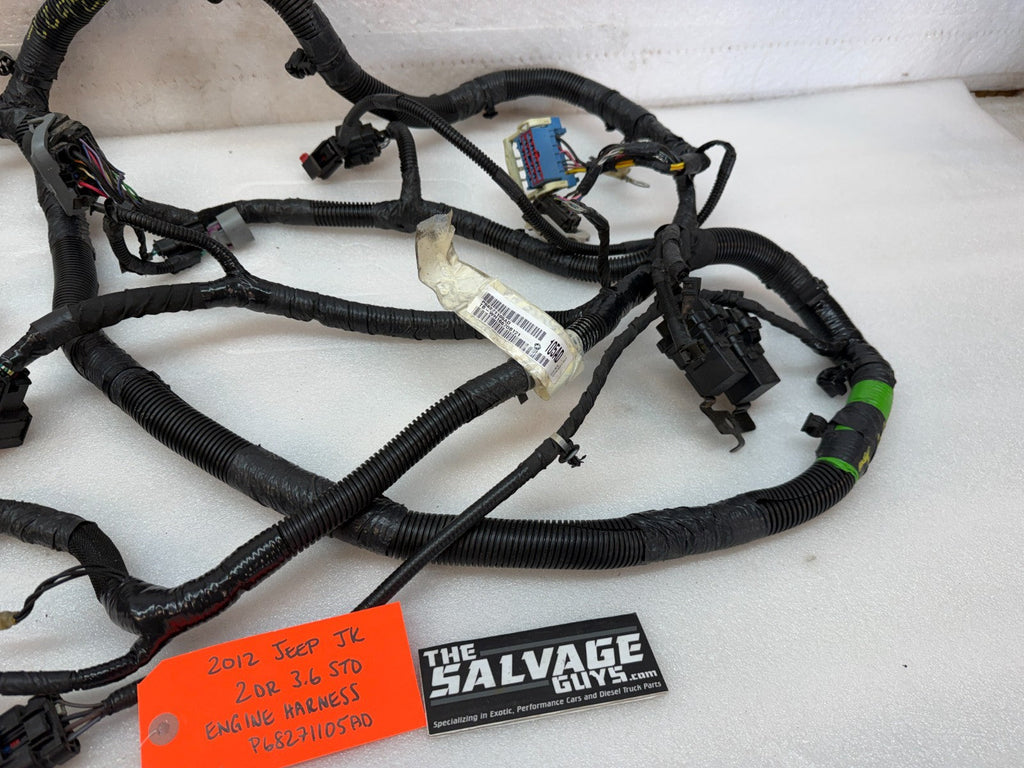 12-18 JEEP WRANGLER JK 3.6 ENGINE WIRING HARNESS LOOM ABS TO TIPM P68271105AD