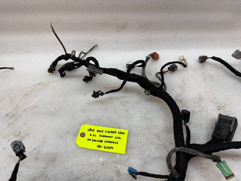 11 GMC SIERRA CHEVROLET SILVERADO 3500HD DURAMAX 6.6 LML ENGINE WIRING HARNESS