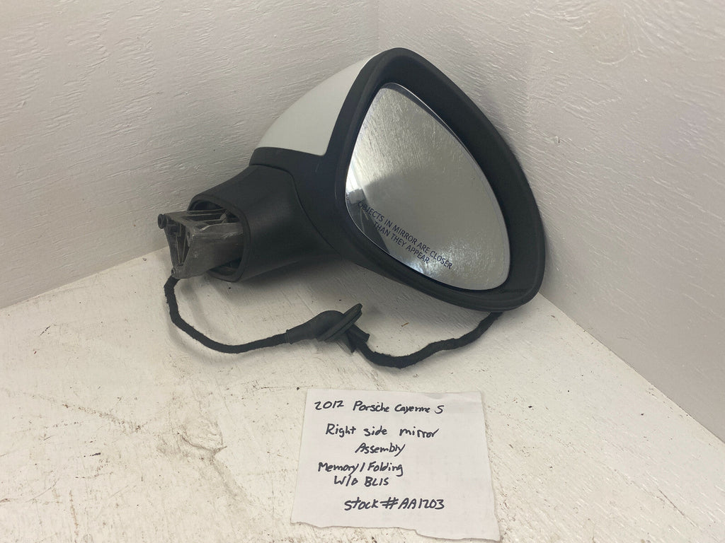 11-14 PORSCHE CAYENNE S HYBRID 958 RIGHT FRONT POWER MIRROR ASSEMBLY