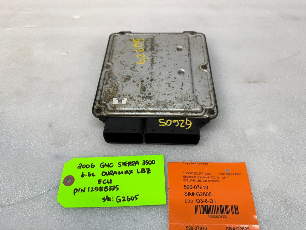 06 07 Chevrolet GMC 2500HD DURAMAX 6.6 LBZ ECM ECU ENGINE COMPUTER 12604137