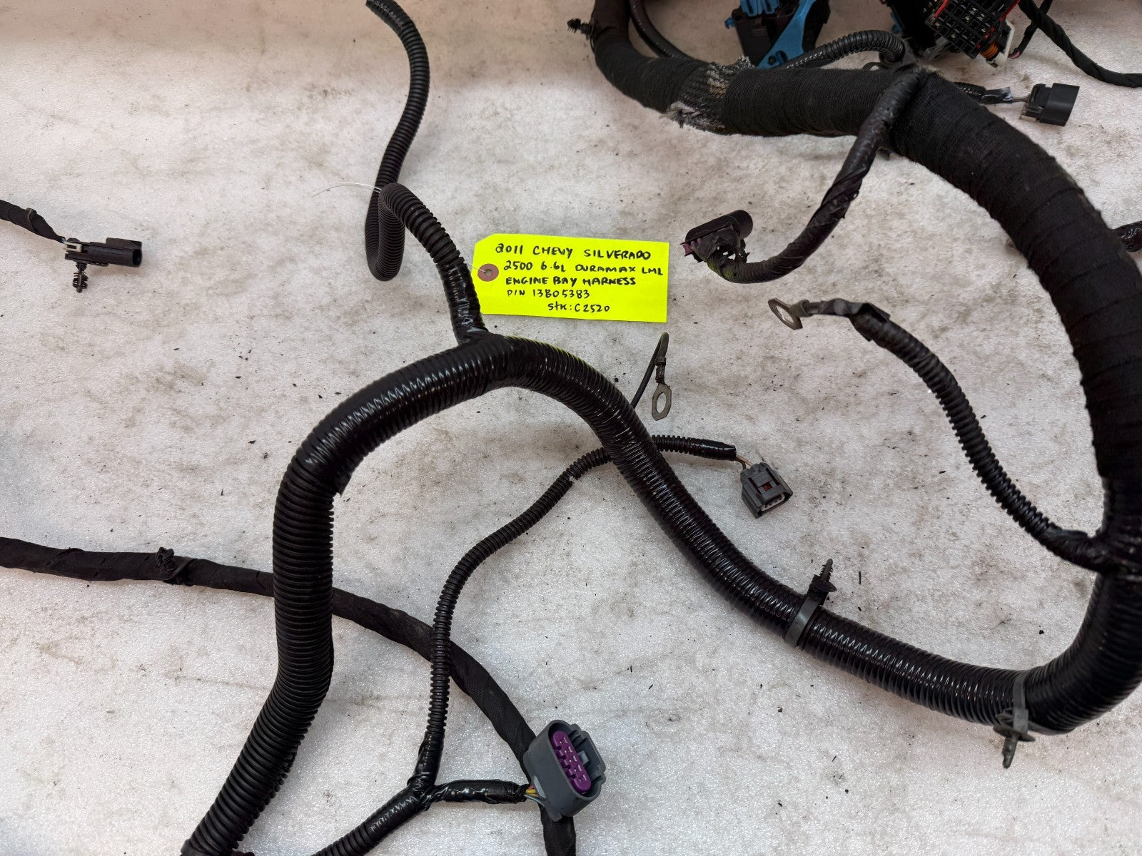 11 GMC SIERRA CHEVROLET SILVERADO 3500HD DURAMAX 6.6 LML ENGINE WIRING HARNESS