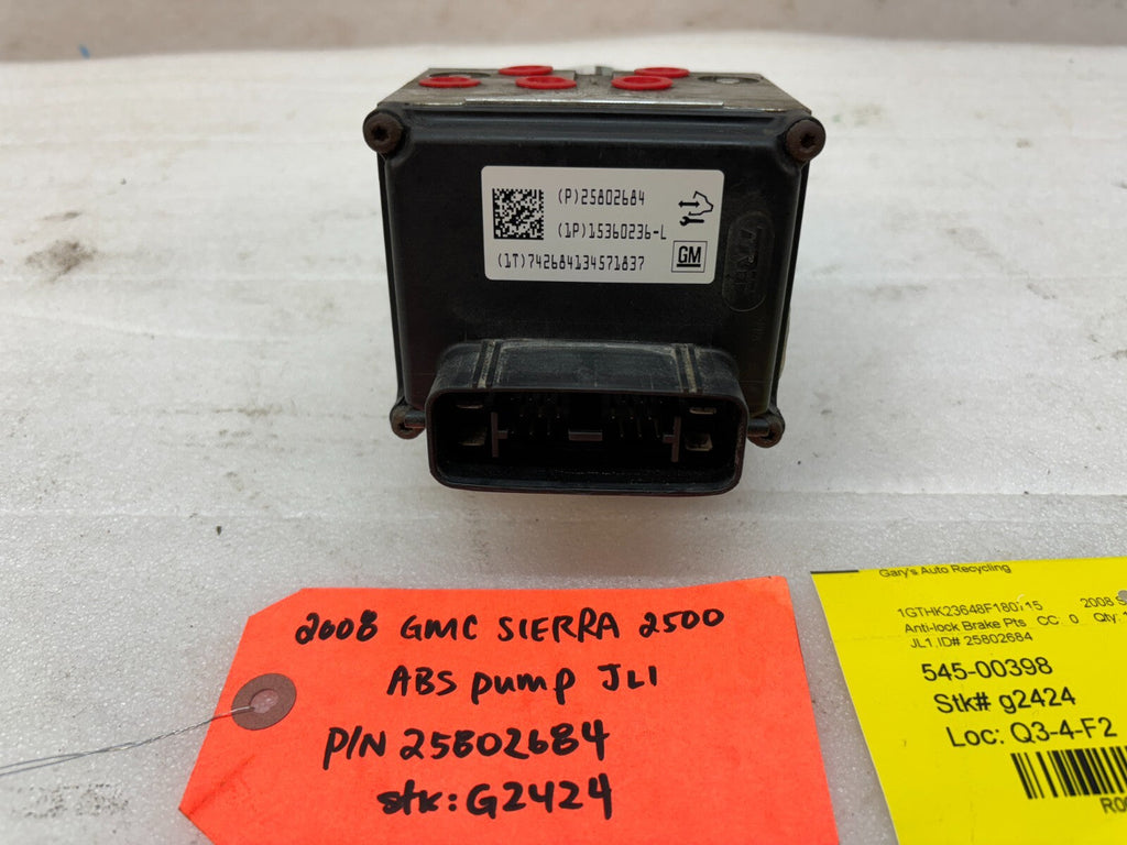 07-10 Chevrolet GMC 2500HD 3500 SIERRA DURAMAX ABS ANTI LOCK BRAKE PUMP 25802684
