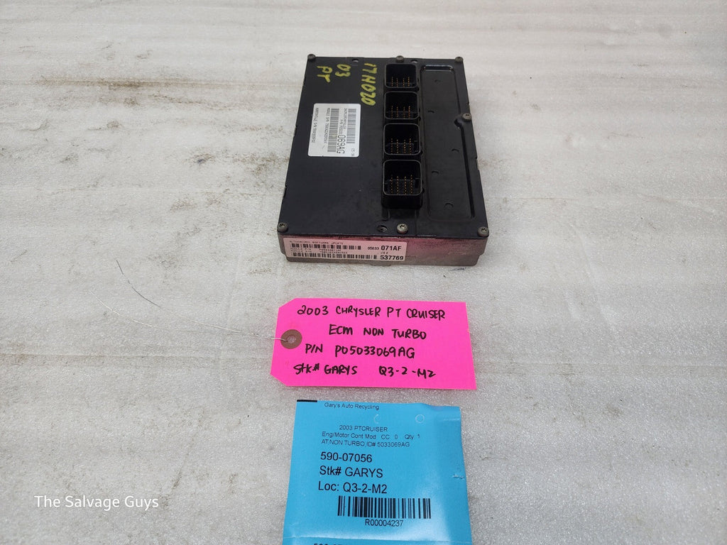 03 CHRYSLER PT CRUISER 2.4 NON TURBO ENGINE COMPUTER ECM ECU P05033069AG