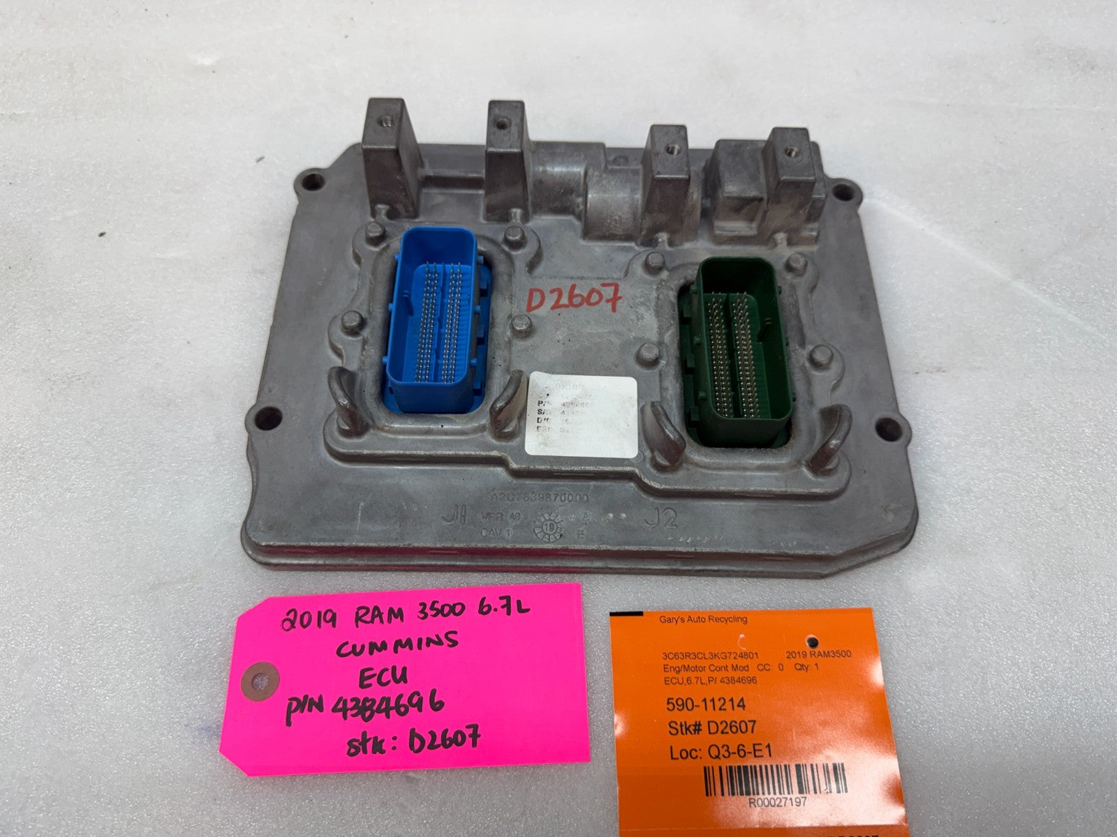 19 20 21 DODGE RAM 2500 3500 6.7 CUMMINS ENGINE COMPUTER ECU ECM 4384696