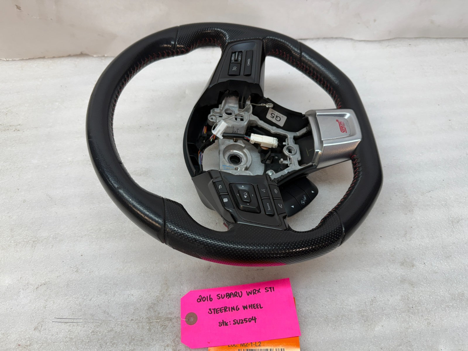 16 SUBARU IMPREZA WRX STi OEM FLAT BOTTOM STEERING WHEEL 15-21