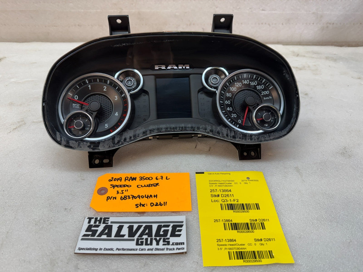19-24 RAM 2500 3500 6.7 DIESEL METRIC SPEEDOMETER GAUGE CLUSTER 49K 68370904AH