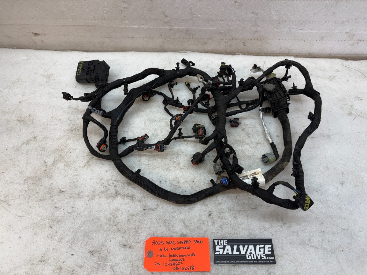 2025 GMC Sierra 3500HD 6.6L Duramax Left Injector Wiring Harness OEM 12739522