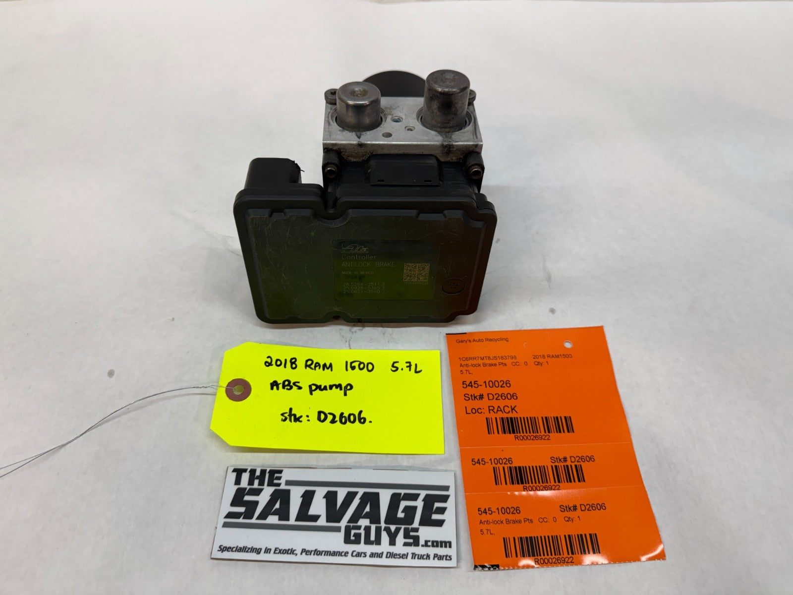 18 DODGE RAM SPORT 1500 5.7 ABS ANTI LOCK BRAKE PUMP CONTROL MODULE 63k
