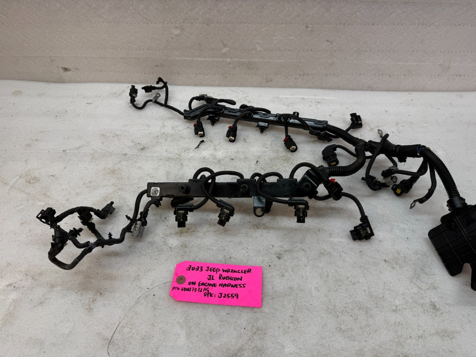 23 JEEP WRANGLER RUBICON JL JT 3.6 ON ENGINE WIRING HARNESS LOOM 68417572AC