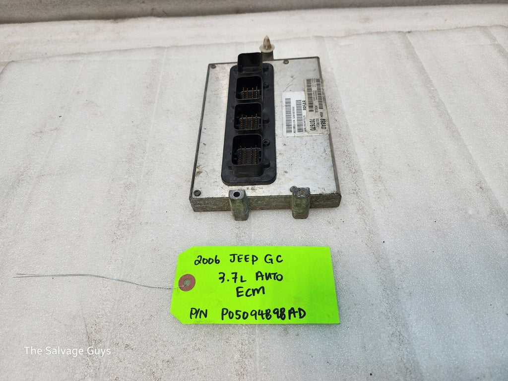 06 JEEP GRAND CHEROKEE WK2 3.7 AUTOMATIC ENGINE COMPUTER ECM ECU P05094898AD