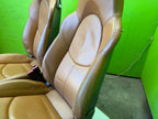 05-13 PORSCHE 997 911 LEFT RIGHT POWER HEATED 18 WAY SPORT SEATS NATURAL BROWN