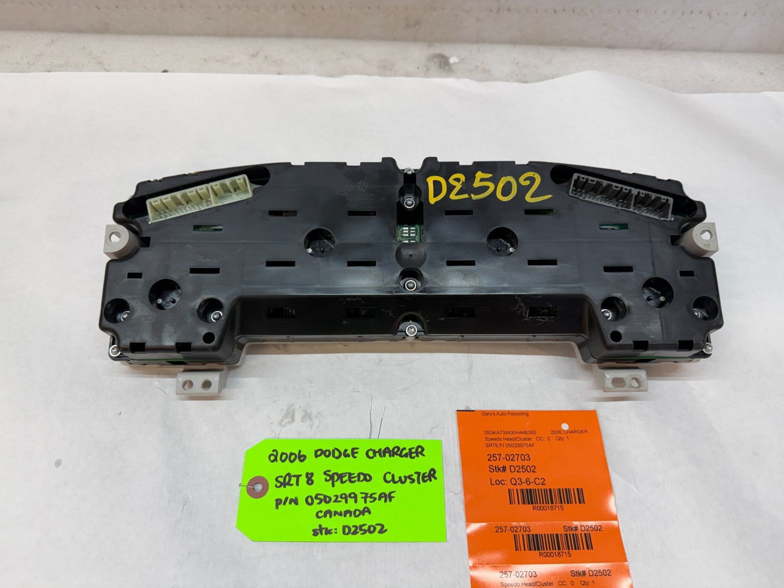 06 07 08 DODGE CHARGER SRT-8 SRT 6.1 OEM METRIC GAUGE CLUSTER P05029975AF